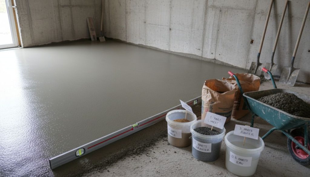 Découvrez le dosage précis nécessaire pour réaliser une chape de 5 cm d'épaisseur, garantissant solidité et durabilité pour vos travaux de construction.