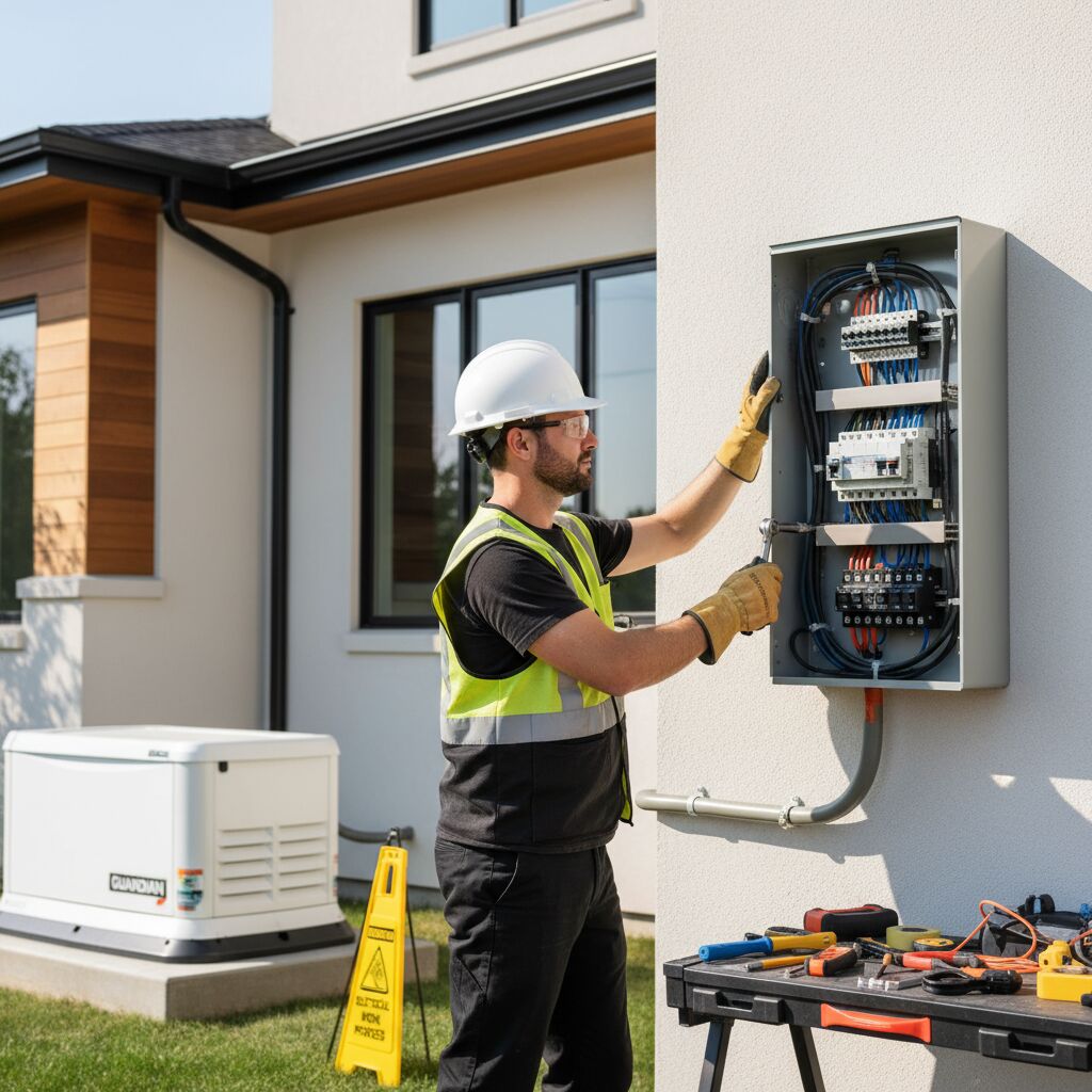 Découvrez nos services d'électricien spécialisés en génératrices : installation professionnelle, tarifs compétitifs et entretien régulier pour assurer la performance et la sécurité de votre équipement.