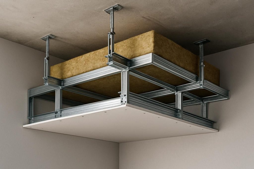 découvrez un schéma détaillé d'un plafond autoportant pour comprendre sa construction et ses composants essentiels.